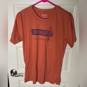 NWOT Cotopaxi Rust T-Shirt with Graphic Design